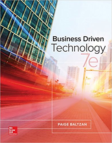 Test Bank for Business Driven Technology 7th Edition By Paige Baltzan