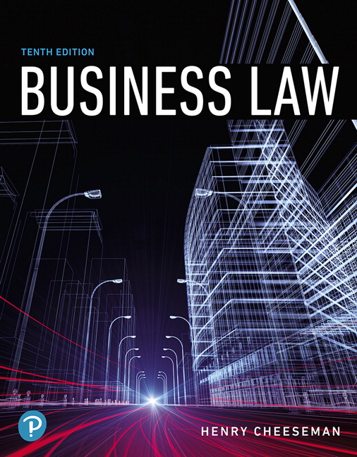 Test Bank for Business Law 10th Edition by Henry R. Cheeseman