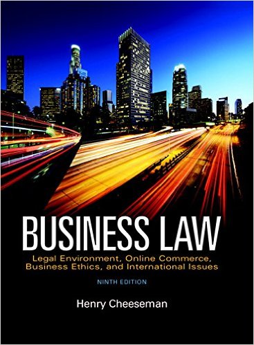 Test Bank for Business law 9th Edition by Henry Cheeseman