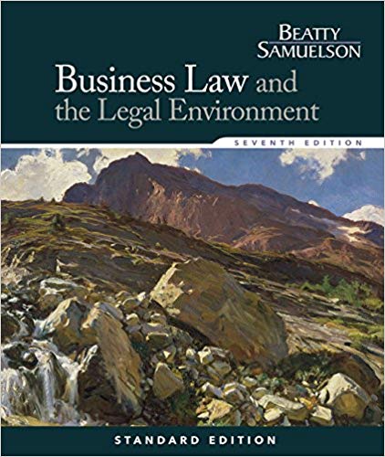 Test Bank for Business Law and the Legal Environment 7th Edition by Jeffrey F. Beatty
