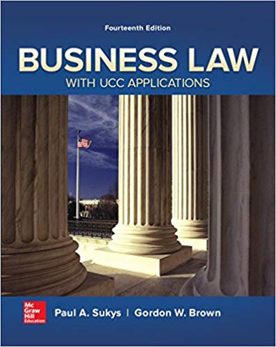 Test Bank for Business Law with UCC Applications 14th Edition by Paul A. Sukys