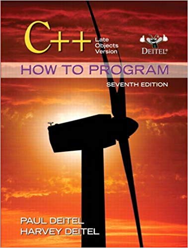Test Bank for C++ How to Program Late Objects Version 7th Edition by Paul J. Deitel