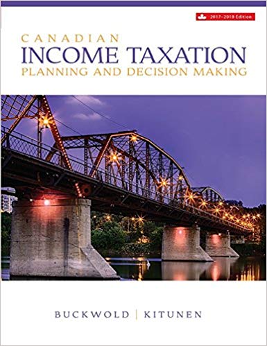 Test Bank for Canadian Income Taxation 2017 2018 Edition by William Buckwold