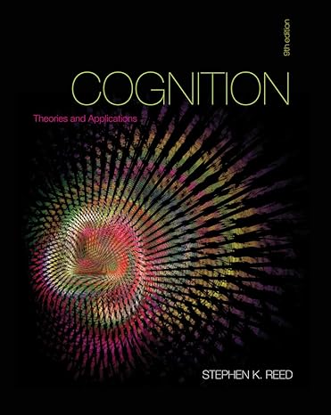 Test Bank for Cognition Theories and Applications 9th Edition by Stephen K. Reed