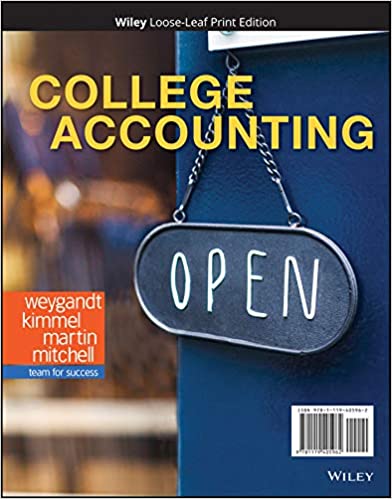 Test Bank for College Accounting 1st Edition by Jerry J. Weygandt