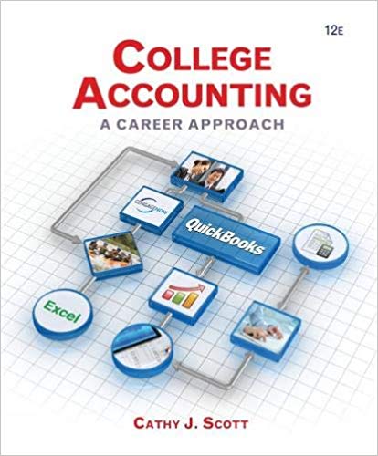 Test Bank for College Accounting A Career Approach 12th Edition by Cathy J. Scott