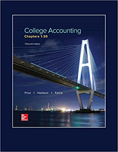 Test Bank for College Accounting Chapters 1 to 30 15th Edition by John Price