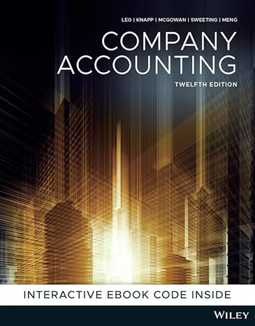 Test Bank for Company Accounting 12th Edition by Ken J. Leo