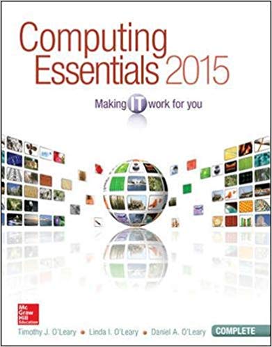 Test Bank for Computing Essentials 2015 Complete Edition 25th Edition by Timothy J OLeary