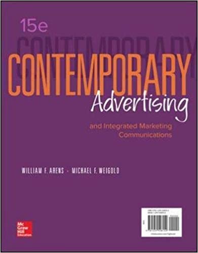 Test Bank for Contemporary Advertising and Integrated Marketing Communications 15th Edition by William F Arens