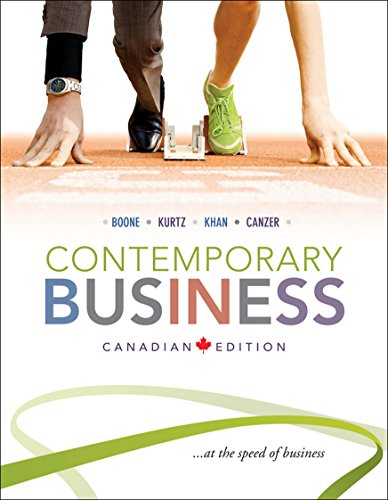 Test Bank for Contemporary Business 1st Canadian Edition by Louis E. Boone