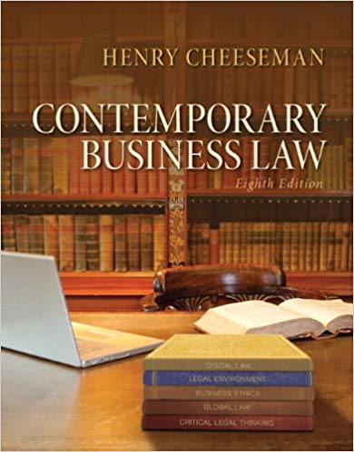 Test Bank for Contemporary Business Law 8th Edition by Henry R. Cheeseman