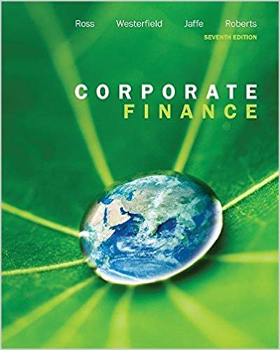 Test Bank for Corporate Finance 7th Canadian Edition by Jaffe
