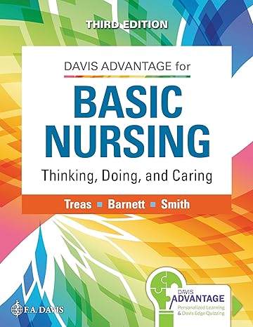 Test Bank for Davis Advantage for Basic Nursing Thinking, Doing, and Caring 3rd Edition Leslie S. Treas