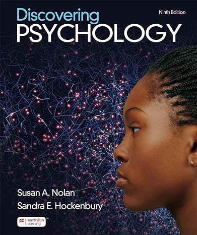 Test Bank for Discovering Psychology 9th Edition by Susan Nolan