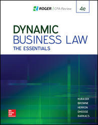 Test Bank for Dynamic Business Law The Essentials 4th Edition by Nancy Kubasek
