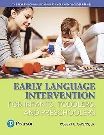Test Bank for Early Language Intervention for Infants, Toddlers, and Preschoolers 1st Edition by Robert E. Owens