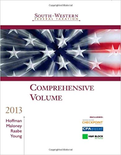Test Bank for South Western Federal Taxation 2013 Comprehensive Edition by William H. Hoffman
