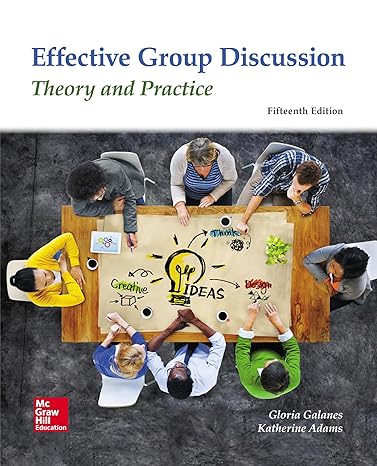 Test Bank for Effective Group Discussion Theory and Practice 15th Edition by Gloria Galanes and Katherine Adam