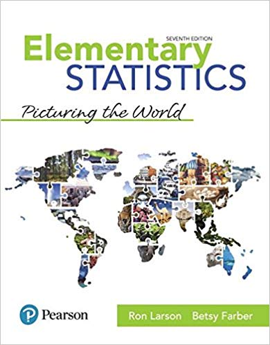 Test Bank for Elementary Statistics Picturing the World 7th Edition by Ron Larson