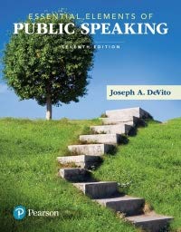 Test Bank for Essential Elements of Public Speaking 7th Edition by joseph A. DeVito