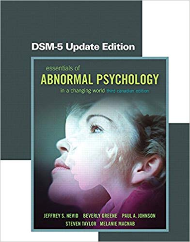 Test Bank for Essentials of Abnormal Psychology 3rd Canadian Edition DSM 5 Update Edition by Jeffrey S. Nevid Ph.D.