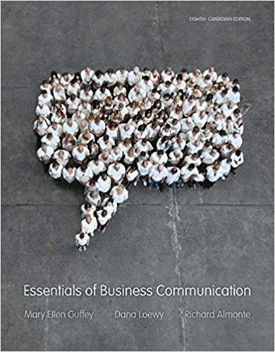 Test Bank for Essentials of Business Communication 8th Canadian Edition by Mary Ellen Guffey