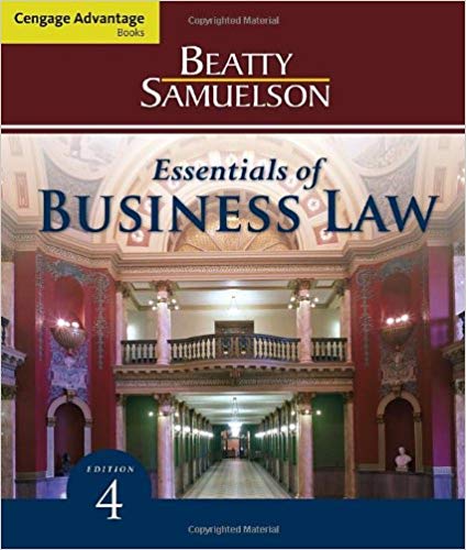 Test Bank for Essentials of Business Law 4th Edition by Jeffrey F. Beatty