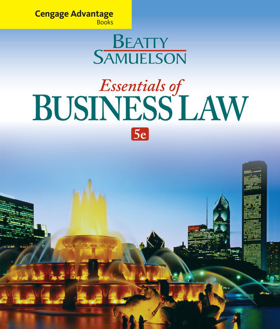 Test Bank for Essentials of Business Law 5th Edition by Jeffrey F. Beatty