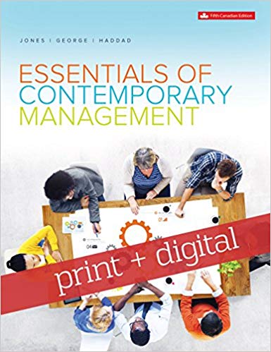 Test Bank for Essentials of Contemporary Management 5th Canadian Edition by Gareth R Jones