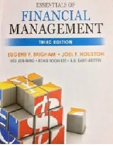 Test Bank for Essentials of Financial Management 3rd Edition by Eugene F. Brigham