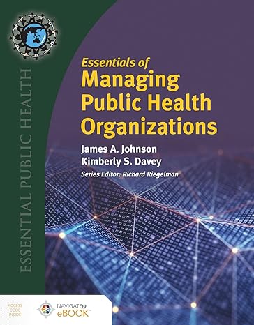 Test Bank for Essentials of Managing Public Health Organizations 1st Edition by James A. Johnson