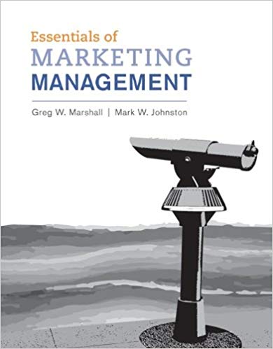 Test Bank for Essentials of Marketing Management 1st Edition by Greg Marshall