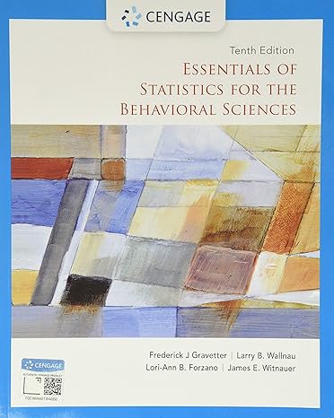 Test Bank for Essentials of Statistics for the Behavioral Sciences 10th Edition by Frederick J Gravetter