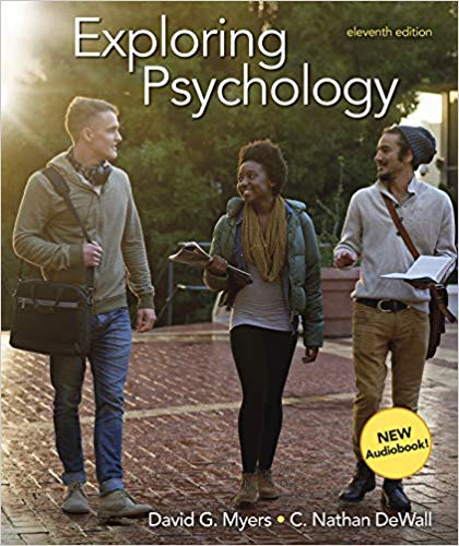 Test Bank for Exploring Psychology 11th Edition by David G. Myers