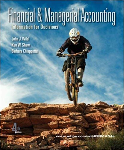 Test Bank for Financial and Managerial Accounting 4th Edition by Shaw.. Wild John