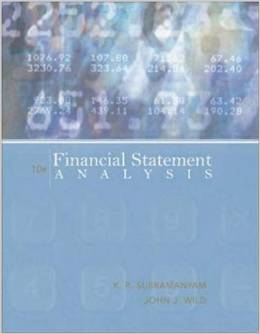 Test Bank for Financial Statement Analysis 10th Edition by K. R. Subramanyam