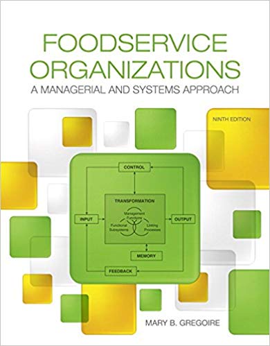 Test Bank for Foodservice Organizations A Managerial and Systems Approach 9th Edition by Mary B. Gregoire