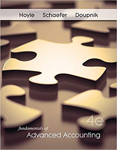 Test Bank for Fundamentals of Advanced Accounting 4th Edition by Joe Ben Hoyle