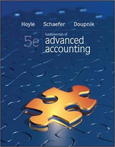 Test Bank for Fundamentals of Advanced Accounting 5th Edition by Joe Ben Hoyle