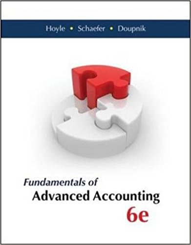 Test Bank for Fundamentals of Advanced Accounting 6th Edition by Hoyle