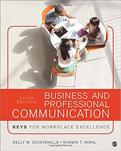 Test Bank for Business and Professional Communication KEYS for Workplace Excellence 3rd Edition by Kelly M. Quintanilla