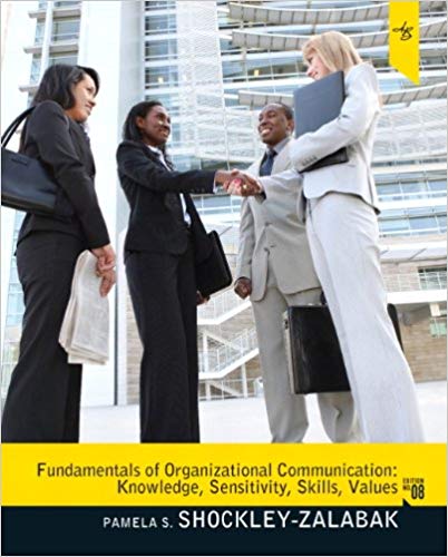 Test Bank for Fundamentals of Organizational Communication 8th Edition by Richard L. Shockley