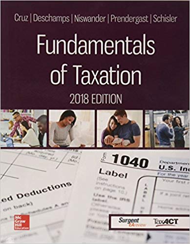 Test Bank for Fundamentals of Taxation 2018 Edition 11th Edition by Ana M. Cruz Dr.