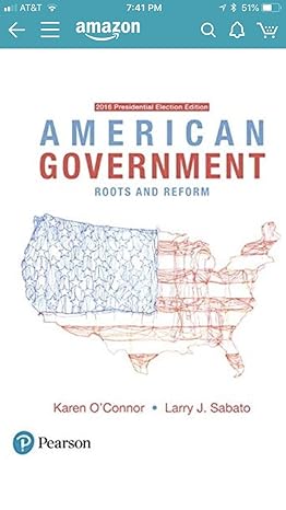 Test Bank for American Government Roots and Reform 2016 Presidential Election Edition by 13th Edition by Karen OConnor