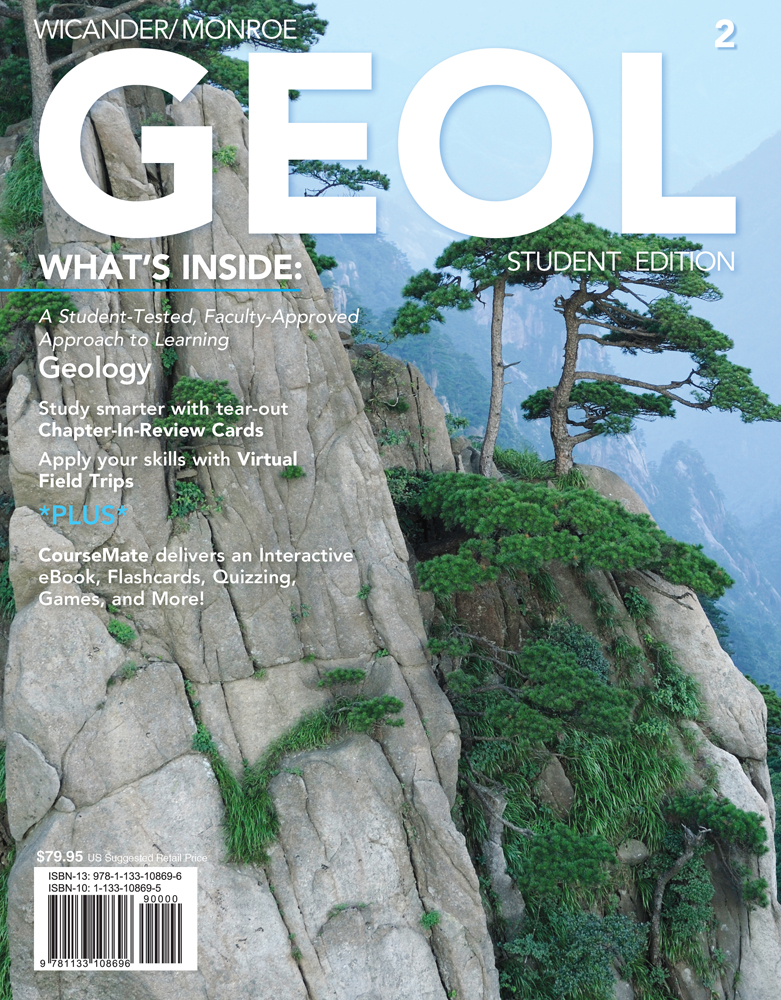 Test Bank for GEOL 2nd Edition by Reed Wicander - GEOL by Reed Wicander,James S. Monroe