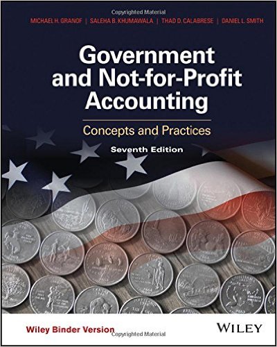 Test Bank for Government and Not for Profit Accounting Concepts and Practices 7th Edition by Michael H. Granof