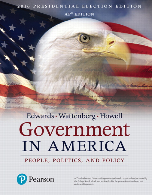 Test Bank for Government in America 17th AP Edition by George C. Edwards