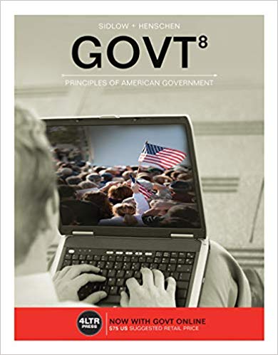 Test Bank for GOVT 8 8th Edition by Edward I. Sidlow