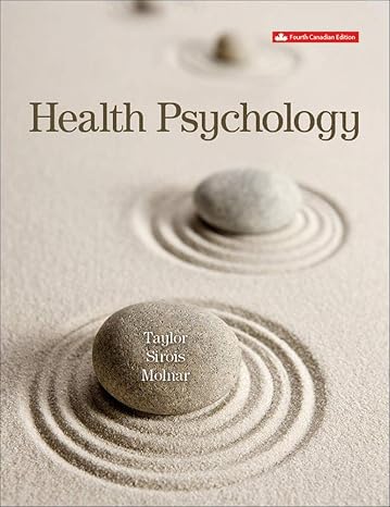 Test Bank for Health Psychology 4th Canadian Edition by Shelly E. Taylor Best wishes